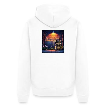 Graffiti Enfant de la Lune des ratons laveurs urbains - Veste à capuche bio Premium Unisexe - blanc - Dos - Thijin (182cm)