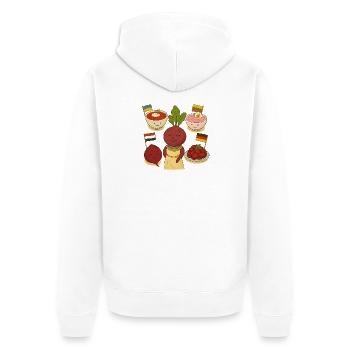 betterave - Veste à capuche bio Premium Unisexe - blanc - Dos - Thijin (182cm)