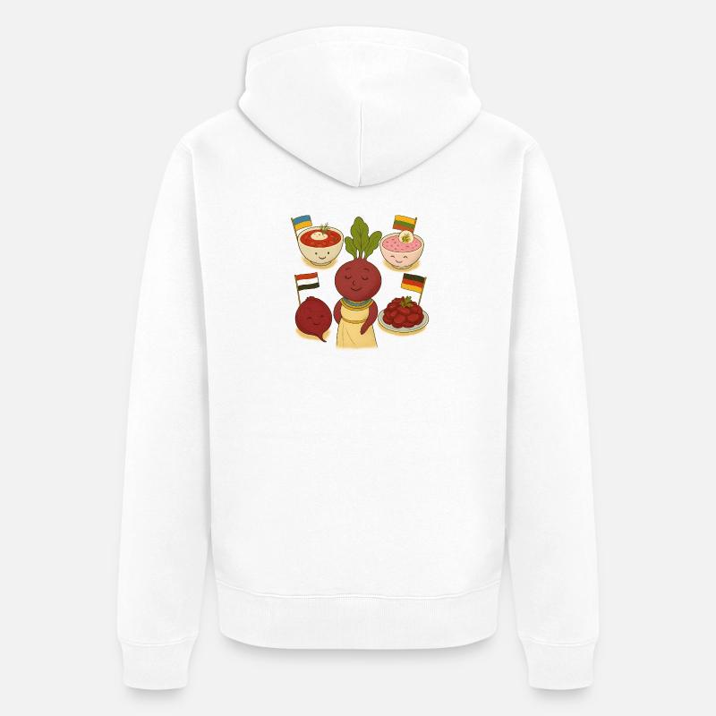 betterave - Veste à capuche bio Premium Unisexe - blanc