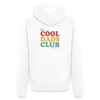 Cool Dads Club - with cool Kids - Unisex Premium Bio Zip Hoodie - Weiß - Hinten - Thijin (182cm)