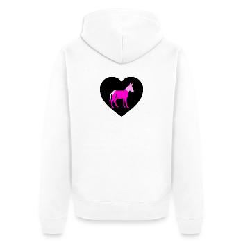 donkey - Unisex Premium Organic Zip Hoodie - white - Back - Thijin (182cm)