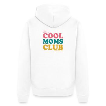 Cool Moms Club - with cool Kids - Unisex Premium Bio Zip Hoodie - Weiß - Hinten - Thijin (182cm)