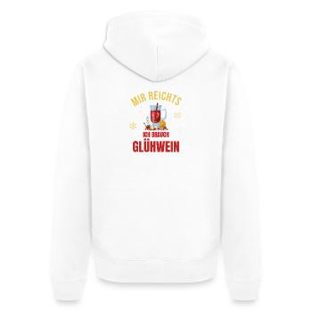 I've had enough – I need mulled wine Christmas market - Unisex Premium Organic Zip Hoodie - white - Back - Thijin (182cm)