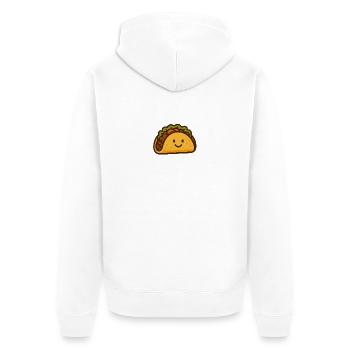 Spaßige Tacos - Unisex Premium Bio Zip Hoodie - Weiß - Hinten - Thijin (182cm)