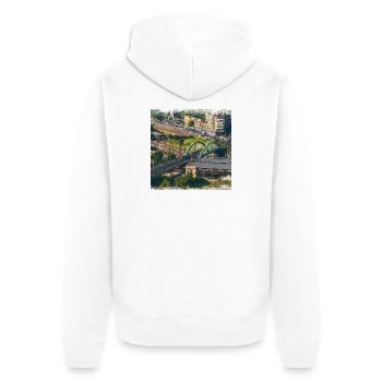 Belo Horizonte, ville brésilienne - Veste à capuche bio Premium Unisexe - blanc - Dos - Thijin (182cm)