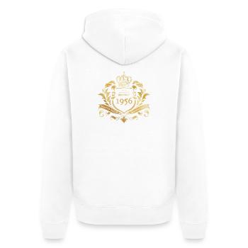 70e anniversaire Semper Verum - Fondé en 01/1956 - Veste à capuche bio Premium Unisexe - blanc - Dos - Thijin (182cm)