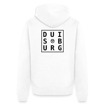Motif Ruhrpott de Duisbourg : cadeau et souvenir - Veste à capuche bio Premium Unisexe - blanc - Dos - Thijin (182cm)