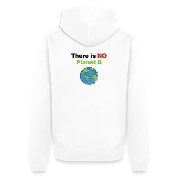 There Is No Planet B – Act Now, Umwelt, Demo - Unisex Premium Bio Zip Hoodie - Weiß - Hinten - Thijin (182cm)