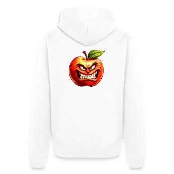 apple - Unisex Premium Organic Zip Hoodie - white - Back - Thijin (182cm)