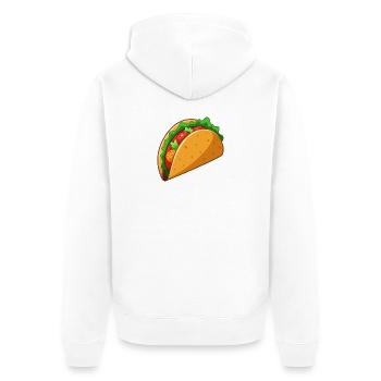 Tacos - Unisex Premium Bio Zip Hoodie - Weiß - Hinten - Thijin (182cm)
