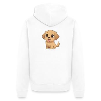Dog - Unisex Premium Organic Zip Hoodie - white - Back - Thijin (182cm)