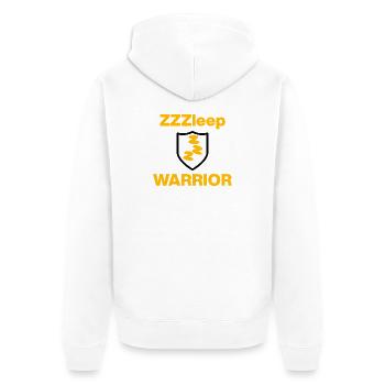 1a ZZZleep Warrior, fighter for good sleep - Unisex Premium Organic Zip Hoodie - white - Back - Thijin (182cm)