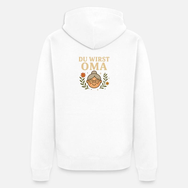 Tu seras grand-mère grand-mère humour - Veste à capuche bio Premium Unisexe - blanc