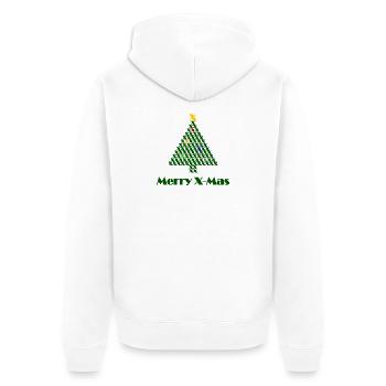 Merry X-Mas! - Unisex Premium Organic Zip Hoodie - white - Back - Thijin (182cm)