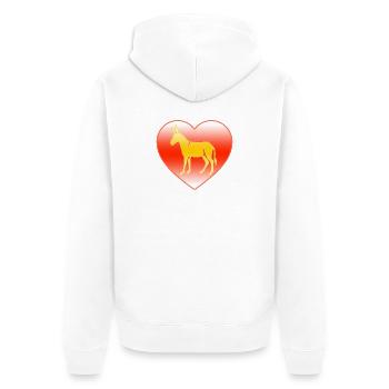 âne - Veste à capuche bio Premium Unisexe - blanc - Dos - Thijin (182cm)