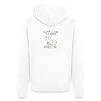 Mon chien est ma maison - Veste à capuche bio Premium Unisexe - blanc - Dos - Thijin (182cm)