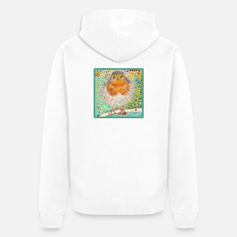 Robin - Veste à capuche bio Premium Unisexe - blanc