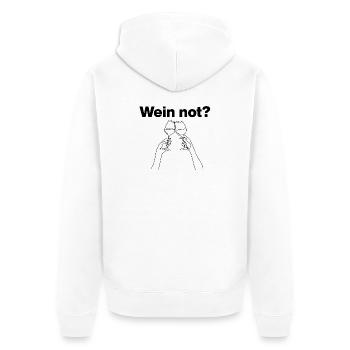 Manque de vin ? – Santé à la vie, amoureuse du vin - Veste à capuche bio Premium Unisexe - blanc - Dos - Thijin (182cm)