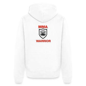 MMA Warrior, Cage Ready, Fight, Oktagon, Kampf - Unisex Premium Bio Zip Hoodie - Weiß - Hinten - Thijin (182cm)