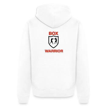 Box Warrior – Fight Mode, Boxing, Gym - Unisex Premium Organic Zip Hoodie - white - Back - Thijin (182cm)