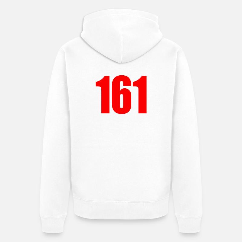 161 – Antifa Code Statement - Unisex Premium Bio Zip Hoodie - Weiß
