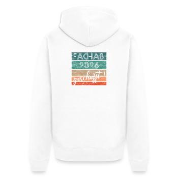 Vocational baccalaureate Fachabi 2026 completed - Unisex Premium Organic Zip Hoodie - white - Back - Thijin (182cm)