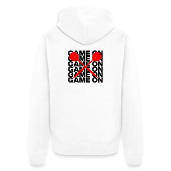 On y va : Attaque à la fléchette ! CENT QUATRE-VIS, flèches rouges - Veste à capuche bio Premium Unisexe - blanc - Dos - Thijin (182cm)