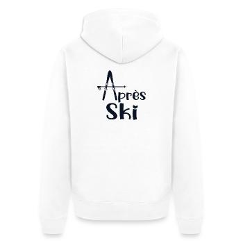 Love Après-Ski - Unisex Premium Organic Zip Hoodie - white - Back - Thijin (182cm)