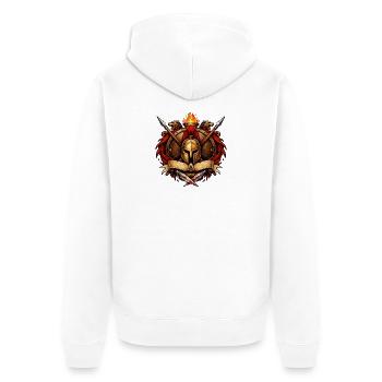 Blason de Sparte - Veste à capuche bio Premium Unisexe - blanc - Dos - Thijin (182cm)