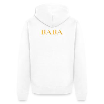 Baba Definition Türkischer Vater Design - Unisex Premium Bio Zip Hoodie - Weiß - Hinten - Thijin (182cm)