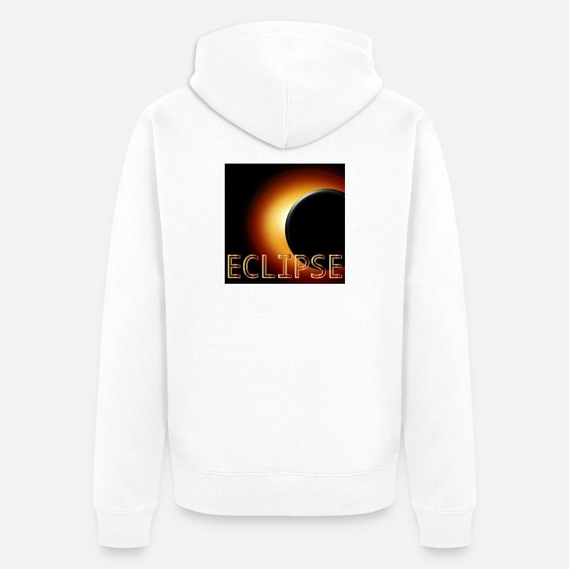 Éclipse solaire totale 2026 - Veste à capuche bio Premium Unisexe - blanc