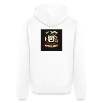 Je parle de café liquide - Veste à capuche bio Premium Unisexe - blanc - Dos - Thijin (182cm)