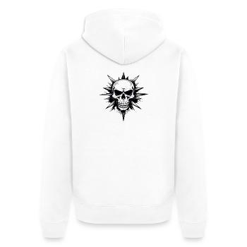 Skull Star Punk Style - Veste à capuche bio Premium Unisexe - blanc - Dos - Thijin (182cm)