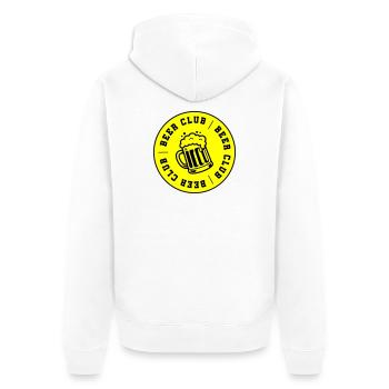 Club de Bière Club Booze - Veste à capuche bio Premium Unisexe - blanc - Dos - Thijin (182cm)