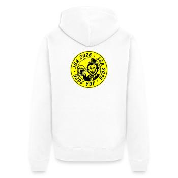 Jga 2026 Affe Bräutigam - Unisex Premium Bio Zip Hoodie - Weiß - Hinten - Thijin (182cm)