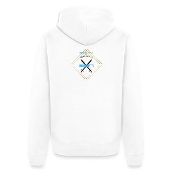 Gamer Load Skills  - Unisex Premium Bio Zip Hoodie - Weiß - Hinten - Thijin (182cm)