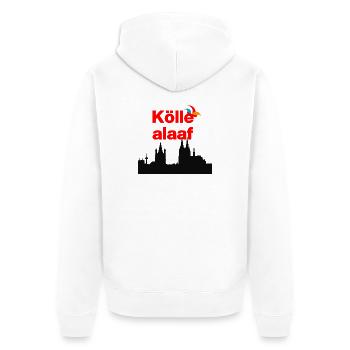 ÖLLE ALAF ! 🃏COLOGNE JECK, CARNAVAL, SESSION, KÖLSCH - Veste à capuche bio Premium Unisexe - blanc - Dos - Thijin (182cm)