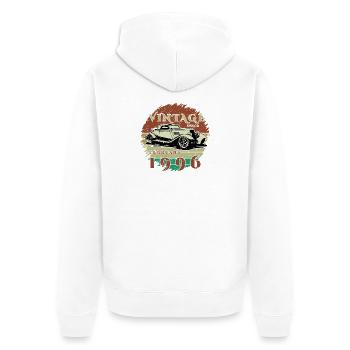 30th Birthday - Classic - Vintage since 02/1996 - Unisex Premium Organic Zip Hoodie - white - Back - Thijin (182cm)