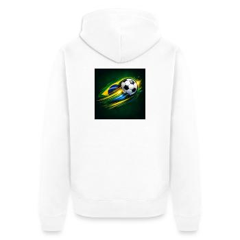 Swing du Flag Football du Brésil - Veste à capuche bio Premium Unisexe - blanc - Dos - Thijin (182cm)