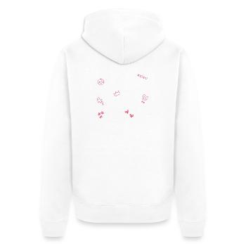 Heart Crown Doodle Pop Art - Veste à capuche bio Premium Unisexe - blanc - Dos - Thijin (182cm)
