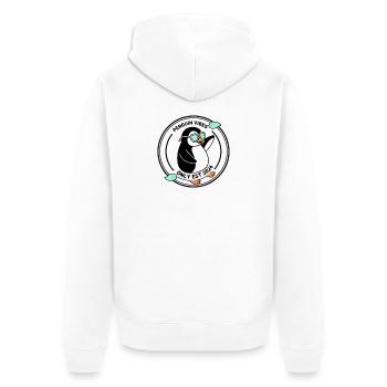 Pingouin noir en lunettes mint 2026 - Veste à capuche bio Premium Unisexe - blanc - Dos - Thijin (182cm)