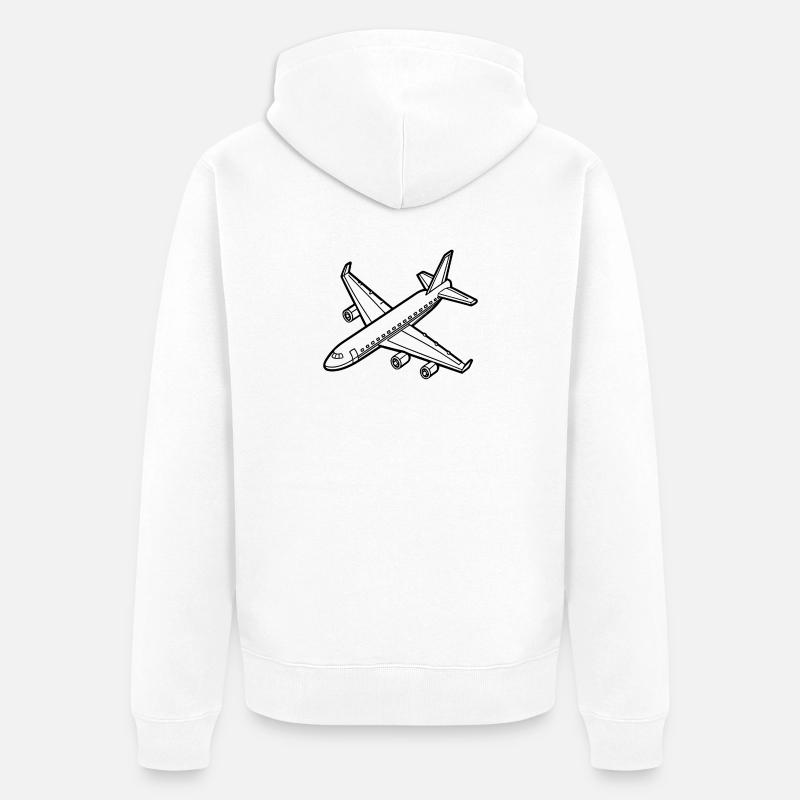 Avion - Veste à capuche bio Premium Unisexe - blanc