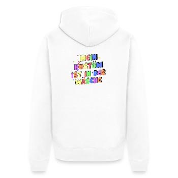 Mon costume est à laver - Veste à capuche bio Premium Unisexe - blanc - Dos - Thijin (182cm)