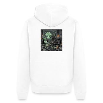 Lundi post-apocalyptique - Crise du bureau de Roach - Veste à capuche bio Premium Unisexe - blanc - Dos - Thijin (182cm)