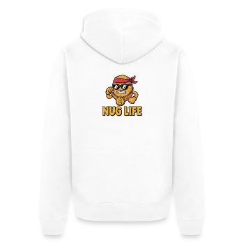 Nug Life – lustiges T-Shirt - Unisex Premium Bio Zip Hoodie - Weiß - Hinten - Thijin (182cm)