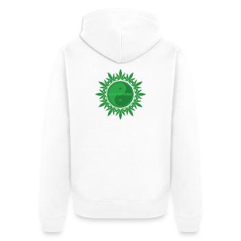 Keep Growing - Unisex Premium Organic Zip Hoodie - white - Back - Thijin (182cm)