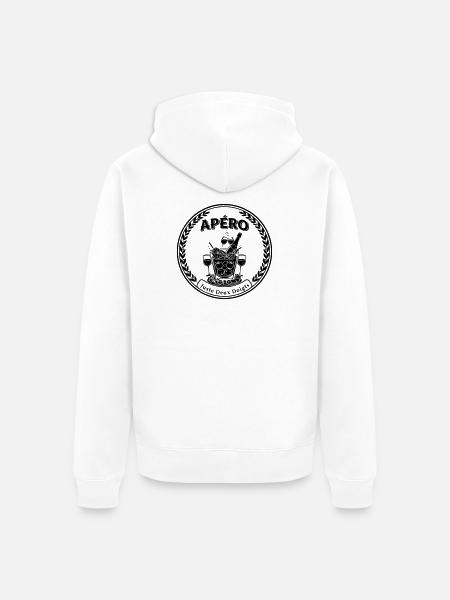 Aperitif humor just two fingers - Unisex Premium Organic Zip Hoodie - white