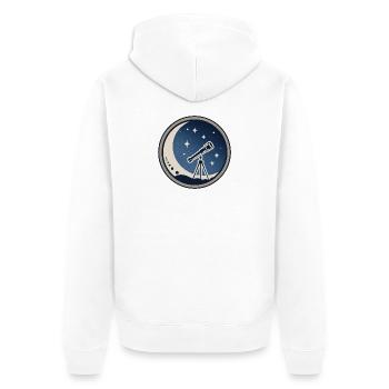 Astronomie et fascination pour l’univers infini - Veste à capuche bio Premium Unisexe - blanc - Dos - Thijin (182cm)