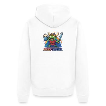 Gobelin Viking Héros amusant - Veste à capuche bio Premium Unisexe - blanc - Dos - Thijin (182cm)