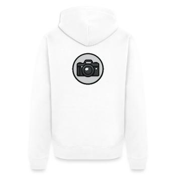 Geschenkidee für Fotoliebhaber, Foto - Unisex Premium Bio Zip Hoodie - Weiß - Hinten - Thijin (182cm)